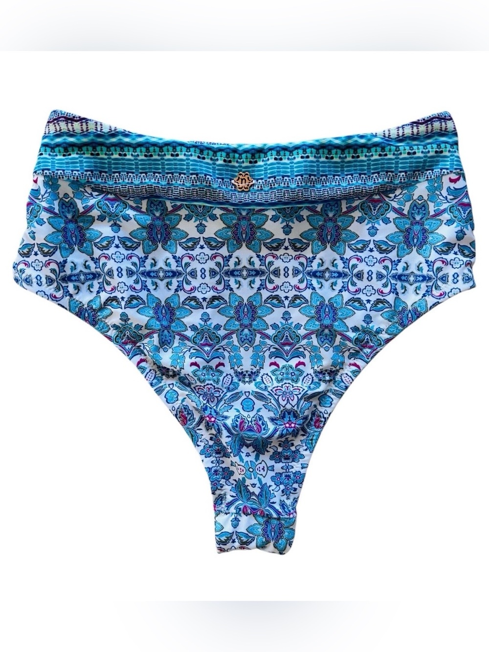 NANETTE LEPORE Iris Bralette 2 Pc Boho Bikini Swimsuit Sz 4 NWT High Waist Beach - Picture 6 of 8